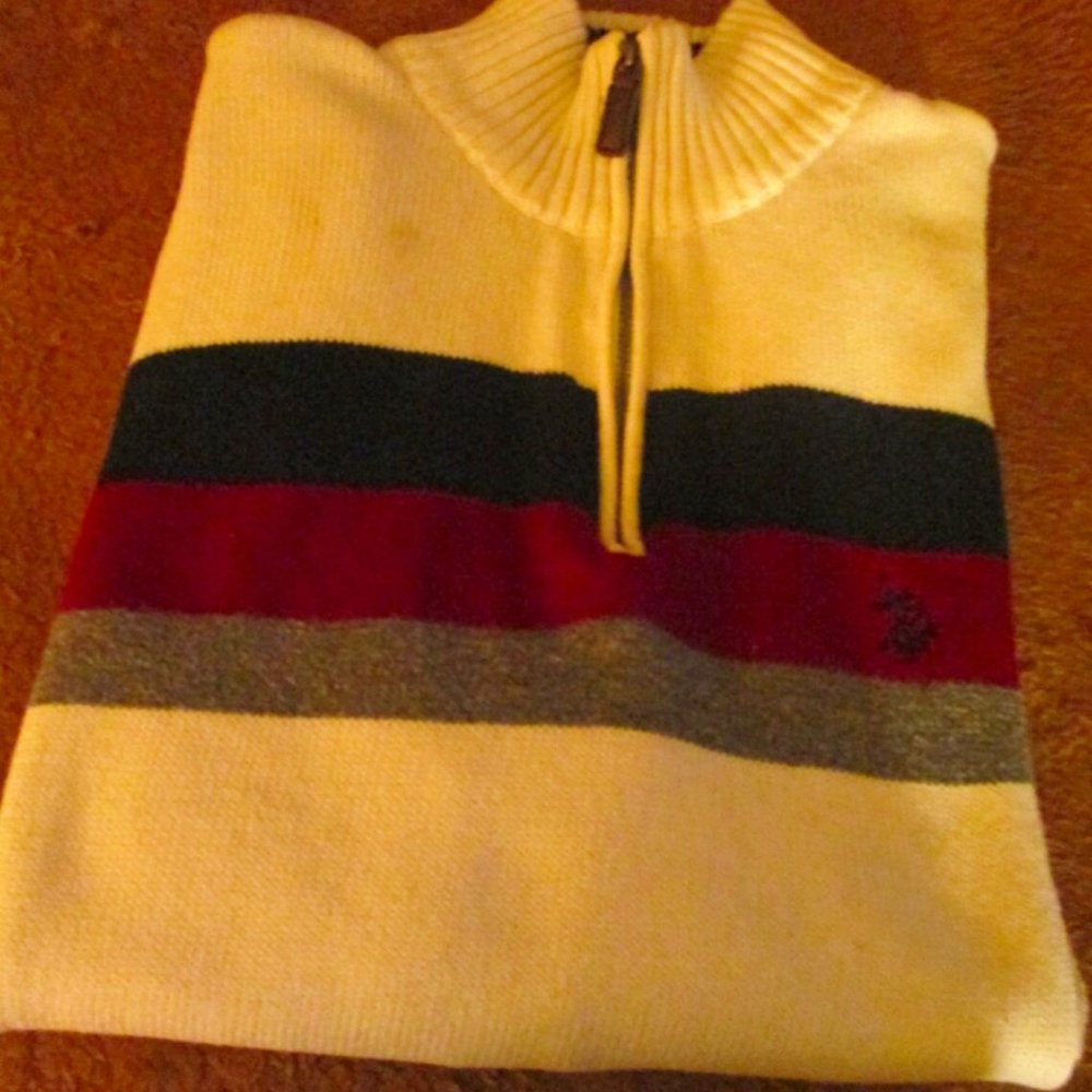 U.S. Polo Assn. Retro  Vintage Men's Pullover Sweatshirt Sweater
